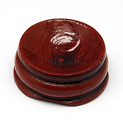 Wood Decoration Accessories Display Bases for Gemstone, Dark Red, 30x12mm(X-DJEW-D032-01)