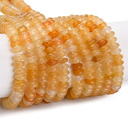 Natural Golden Silk Jade Beads Strands, Rhondelle, 2x5x2mm, Hole: 0.8mm, about 164pcs/strand, 15.43''(39.2cm)(G-NH0009-01A)