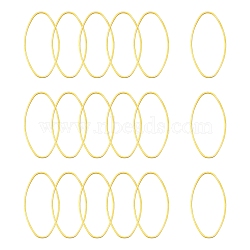 Jewelry Linking Rings, Brass, Ellipse, plated in golden color, about 20mm wide, 40mm long, 1mm thick(X-EC021-G)