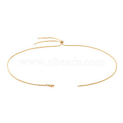 Adjustable 304 Stainless Steel Slider Necklaces, with Snake Chains and Slider Beads, Golden, 28.3 inch~28.5 inch(71.9~72.3cm) long(NJEW-CJ0001-01G)