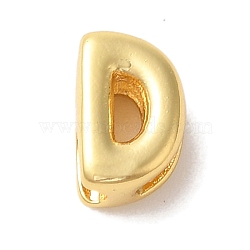 Rack Plating Brass Pendants, Letter Charms, Cadmium Free & Lead Free, Long-Lasting Plate, Real 18K Gold Plated, Letter D, 7x5x4mm, Hole: 3mm(X-KK-L220-001G-D)