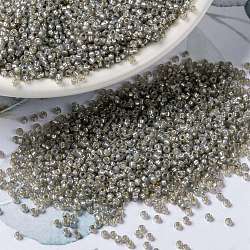 MIYUKI Round Rocailles Beads, Japanese Seed Beads, 15/0, (RR2356) Silverlined Light Taupe Opal, 1.5mm, Hole: 0.7mm, about 5555pcs/10g(X-SEED-G009-RR2356)