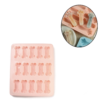 Bone DIY Silicone Fondant Molds, Resin Casting Molds, for Chocolate, Candy, UV Resin, Epoxy Resin Craft Making, 292x245x19~21.5mm, Inner Diameter: 67x24mm
