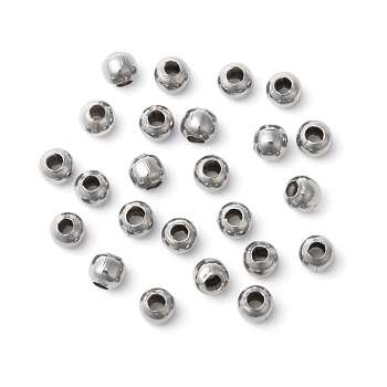 Tarnish Resistant 304 Stainless Steel Beads, Round, Stainless Steel Color, 6mm, Hole: 2.3mm