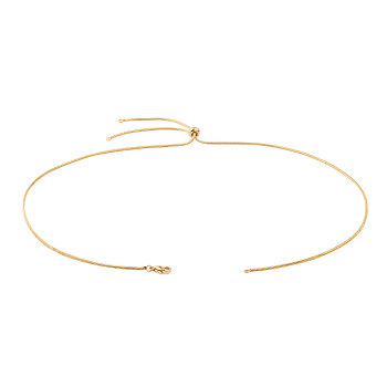 Adjustable 304 Stainless Steel Slider Necklaces, with Snake Chains and Slider Beads, Golden, 28.3 inch~28.5 inch(71.9~72.3cm) long