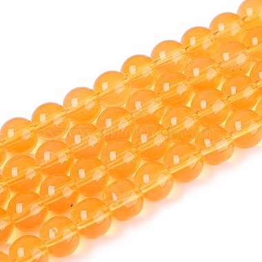Baking Paint Glass Beads Strands(DGLA-Q023-8mm-DB47)-1
