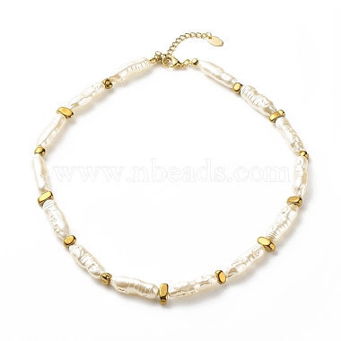 ABS Imitation Pearl & Synthetic Hematite Beaded Bracelet Necklace(SJEW-JS01240)-6
