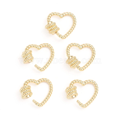 Brass Screw Carabiner Lock Charms(X-ZIRC-E164-13G)-1
