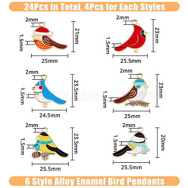 colgantes de esmalte de aleación estilo dicosmetic 24piezas 6(ENAM-DC0001-13)-2