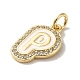 Brass Micro Pave Cubic Zirconia Pendants(KK-K354-02G-P)-2