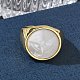 Brass & White Shell Cuff Open Rings(KK-CBA56EF-42D-G)-2