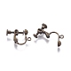 Rack Plated Brass Screw Clip-on Earring Findings(KK-P169-04AB)-2