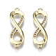 Brass Micro Pave Clear Cubic Zirconia Links Connectors(ZIRC-S069-038G)-1
