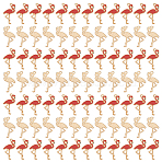 100Pcs Alloy Enamel Pendants, Flamingo Shape, Light Gold, 26x14x2.5mm, Hole: 1mm(ENAM-GO0001-12)