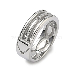 304 Stainless Steel Wide Finger Rings, Stainless Steel Color, 7mm, Inner Diameter: 18mm(RJEW-H230-12C-P)