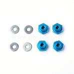 Aluminum Alloy Clutch Bell Shoes Bearings Gear Flywheel Assembly Kit, Alloy Suspension Frame with Iron Finding, Mixed Color, Hexagon: 19x17x10mm, Hole: 6mm, 4pcs, Flat Round: 16x1mm, Inner Diameter: 6mm, 4pcs, about 8pcs/set(AJEW-WH0183-14)