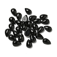 Natural Black Stone Cabochons, Teardrop, 6x4x2.5mm(G-Q173-02A-06)