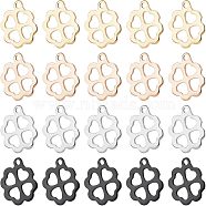 Unicraftale 40Pcs 4 Colors 304 Stainless Steel Charms, Clover, Mixed Color, 13.5x12x1mm, Hole: 1.2mm, 10pcs/color(STAS-UN0030-85)