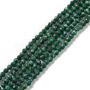 Synthetic Malachite Beads Strands, Faceted, Round, 2mm, Hole: 0.6mm, about 185~187pcs/strand, 15.35~15.55 inch(39~39.5cm)(G-H273-01A)