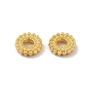 Rack Plating Brass Spacer Beads, Cadmium Free & Lead Free, Flat Round, Real 18K Gold Plated, 5.9x1.9mm, Hole: 1.9mm(KK-S375-18G)