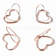 Mini Iron Place Card Holders, Cute Table Card Holders, for Wedding, Parties, Heart, Rose Gold, 25~29x29~31x24~26mm(ODIS-N022-01RG)