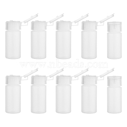 30ml PE Plastic Empty Refillable Flip Cap Bottles, with PP Plastic Lids, Squeeze Bottles for Travel Liquid Cosmetic Storage, Clear, 7.4cm, Capacity: 30ml(MRMJ-WH0037-13B)