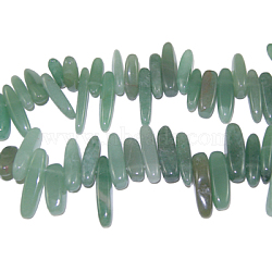 Gemstone Beads, Natural Green Aventurine, Bead: about 5~7mm wide, 12~22mm long, hole: 1mm, 16 inch(X-G416-A6)