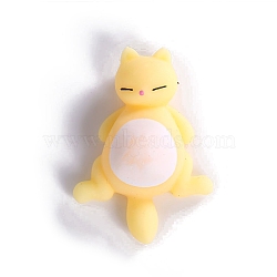 Pvc Stress Toy, Funny Fidget Sensory Toy, for Stress Anxiety Relief, Lemon Chiffon, 65x45x25mm(PW-WGF05CE-02)