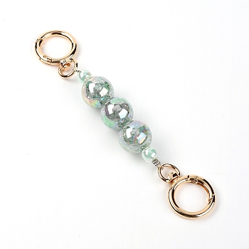 Acrylic Bag Extender Chain, with Zinc Alloy Spring Gate Rings, Bag Straps Replacement Accessories, Aquamarine, 16cm