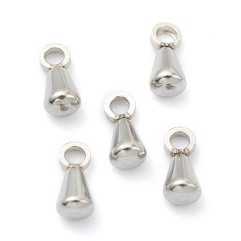 201 Stainless Steel Chain Extender Drop, Cone, Stainless Steel Color, 6.5x3mm, Hole: 1.6mm