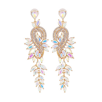 Sparkling Diamond Earrings for Women - Elegant and Chic Statement Jewelry, Clear AB, size 1