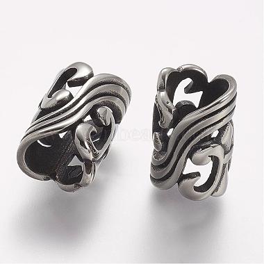 304 Stainless Steel Hollow Beads(STAS-A032-019AS)-2