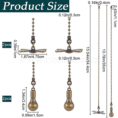 Zugkettenverlängerungen für Deckenventilatoren aus Legierung(FIND-WH0418-76AB)-2