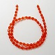 Orange Red Faceted Glass Teardrop Beads Strands(X-GLAA-R024-6x4mm-18)-2