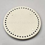 Imitation Leather Bag Bottoms, Flat Round, for DIY Crochet Bag Making, Golden, Beige, 150x10mm, Hole: 5mm(FIND-WH20006-81C)