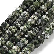 Natural Silver Line Jasper Beads Strands, Faceted, Rondelle, 7~7.5x4~5mm, Hole: 0.9mm, about 82~83pcs/strand, 15.48''~15.94''(40~40.5cm)(G-Z042-B01-04)