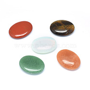 Natural & Synthetic Mixed Stone Oval Palm Stone, Reiki Healing Pocket Stone for Anxiety Stress Relief Therapy, 44~45x33~34x9~12mm(G-P415-58)