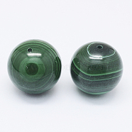 Natural Malachite Beads, Round, 20mm, Hole: 1.5mm(G-I193-07)