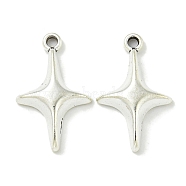 Tibetan Style Alloy Pendants, Lead Free & Cadmium Free, Star, Antique Silver, 19x11.5x3mm, Hole: 1.5mm, about 1351pcs/1000g(TIBE-I026-6000AS)