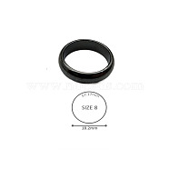 Synthetic Hematite Plain Band Rings, Inner Diameter: 18.2mm(BK4832-38)