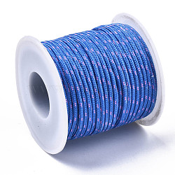 Multipurpose Polyester Cord, for Rope Bracelets or Boot Laces Making, Dodger Blue, 2mm, about 21.87 yards(20m)/roll(OCOR-N006-002B-05)