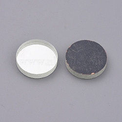 Mirror Glass Mosaic Tiles, for Home Decoration Crafts Jewelry Making, Flat Round, Clear, 18.5~21x4mm(GLAA-WH0015-61B)