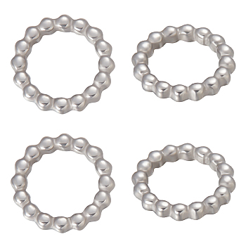 Beebeecraft 40Pcs 304 Stainless Steel Linking Rings, Circular Ring, Stainless Steel Color, 7x1mm