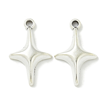 Tibetan Style Alloy Pendants, Lead Free & Cadmium Free, Star, Antique Silver, 19x11.5x3mm, Hole: 1.5mm, about 1351pcs/1000g