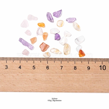 150g 5 perles de puces de pierres précieuses mélangées naturelles de style(G-FS0001-09)-2