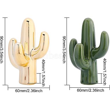 2Pcs 2 Styles Porcelain Home Display Decorations(DJEW-FG0001-14)-2