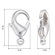 Silver Color Plated Brass Lobster Claw Clasps(X-KK-901-S-NF)-4