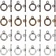 SUPERFINDINGS 120 Sets 4 Colors CCB Plastic Toggle Clasps(CCB-FH0001-05)-1