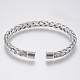 304 Stainless Steel Cuff Bangles Torque Bangles(BJEW-H570-27P)-2