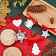 8 Sets 8 Styles Christmas Theme Sublimation Blank Alloy Pendant Decorations(DIY-FH0005-64)-4